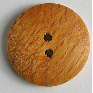 S ROUND PLAIN WOOD 2 HOLE 13MM BROWN (30) 201194