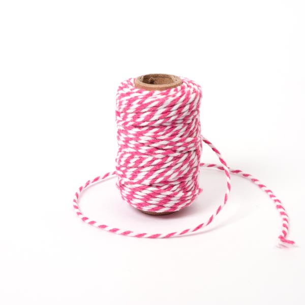 2MM BAKERS TWINE 20M 1 Rose/White