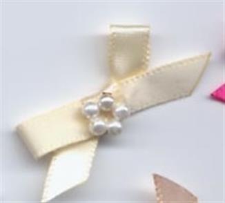 BOWS WITH PEARLS 815 Cream