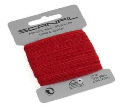 SCANFIL MENDING WOOL 15M X 10 CARDS 56 Faded Red