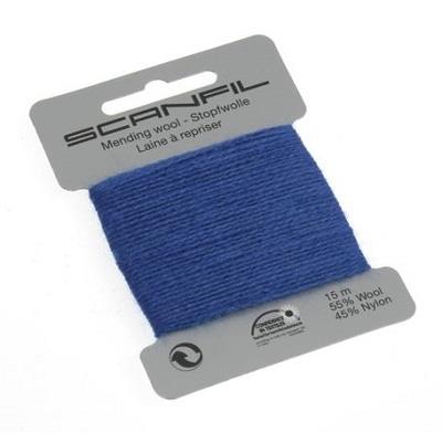 SCANFIL MENDING WOOL 15M X 10 CARDS 71 Mid Blue