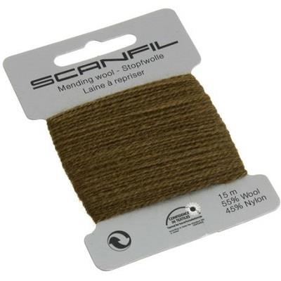 SCANFIL MENDING WOOL 15M X 10 CARDS 96 Olive Green