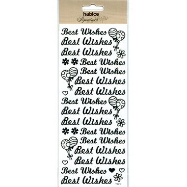 BEST WISHES FOILED STICKERS 10PCS 118014SF