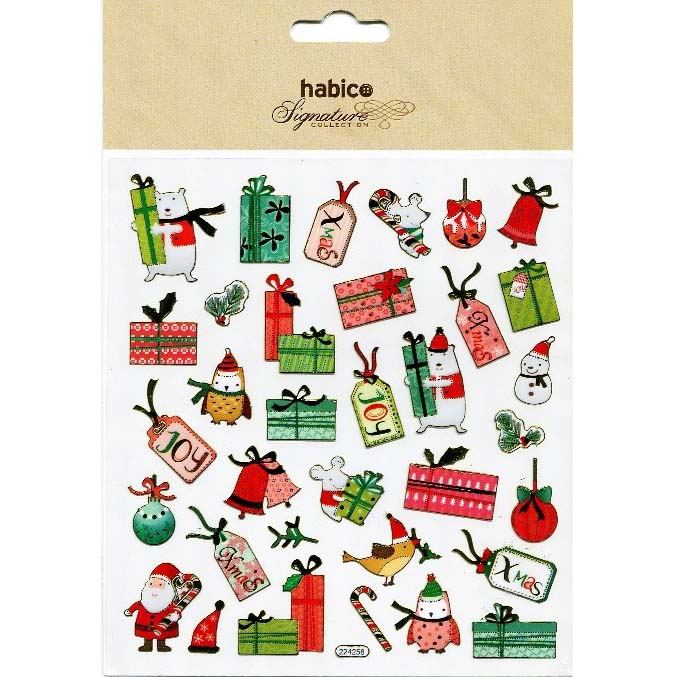 CHRISTMAS STICKERS ASSORTED CHRISTMAS 10PC 224258