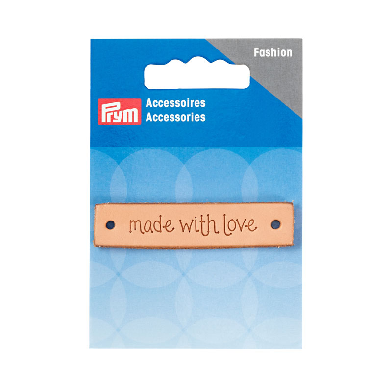 LABEL LEATHER 'MADE WITH LOVE' RECTANGULAR 403797