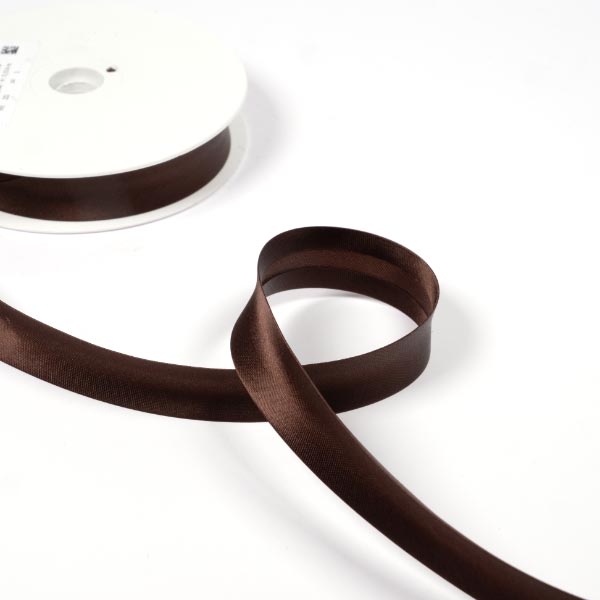 20MM SATIN BIAS BINDING 20M REEL 2008 Chocolate