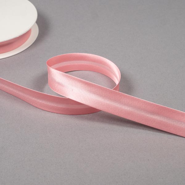 20MM SATIN BIAS BINDING 20M REEL 2024 Pink