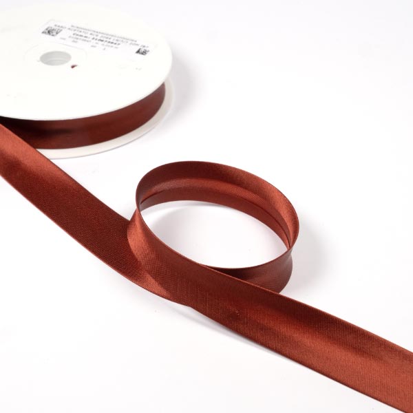 20MM SATIN BIAS BINDING 20M REEL 2064 Chestnut