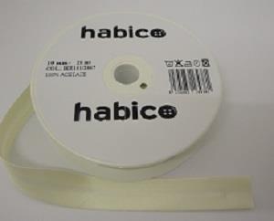 20MM SATIN BIAS BINDING 20M REEL 2067 Cream