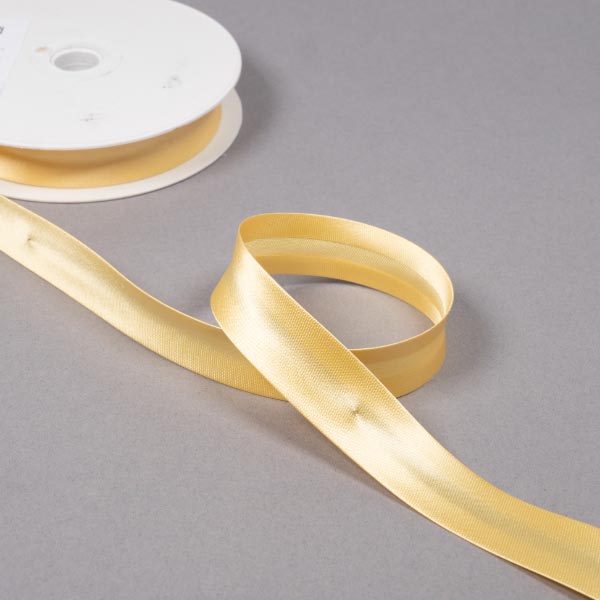 20MM SATIN BIAS BINDING 20M REEL 2068 Lemon