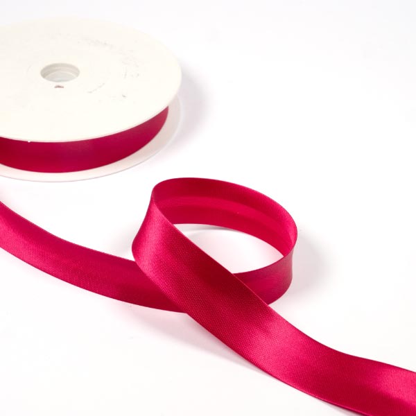 20MM SATIN BIAS BINDING 20M REEL 2076 Fuschia