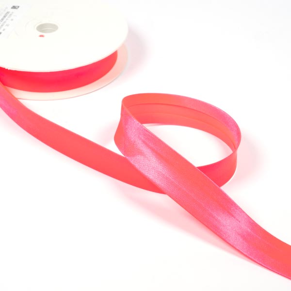 20MM SATIN BIAS BINDING 20M REEL 7113 Flo Pink