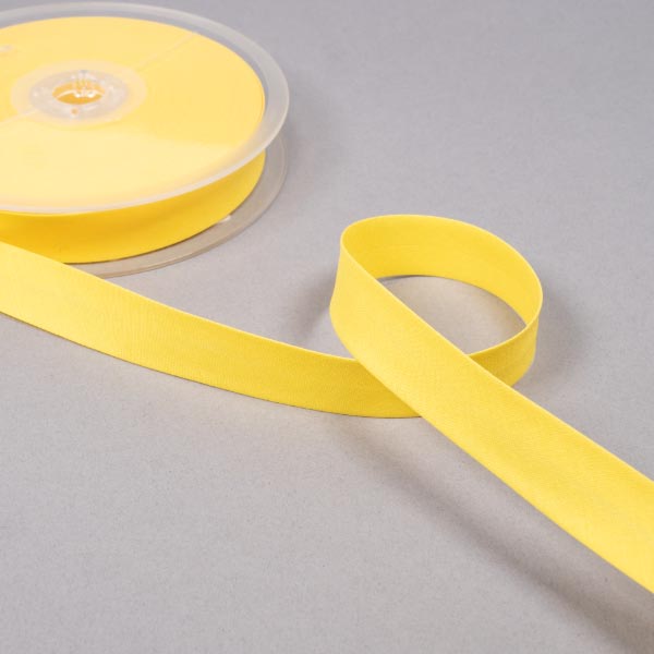 18MM CENTRE FOLD POLYCOTTON BIAS 25M 1028 Yellow