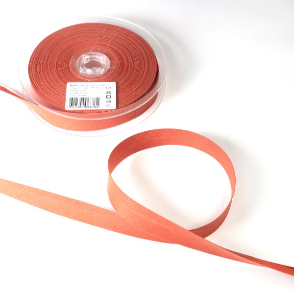 18MM CENTRE FOLD POLYCOTTON BIAS 25M 1058 Rust