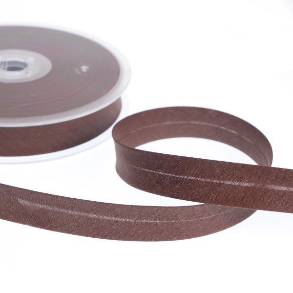 18MM CENTRE FOLD POLYCOTTON BIAS 25M 1249 Brown