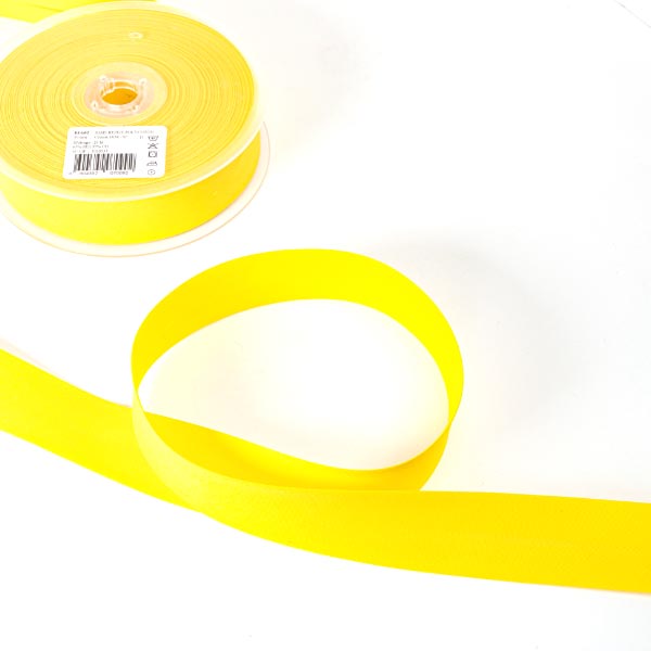 30MM CENTER FOLD POLYCOTTON BIAS 25M 1028 Yellow