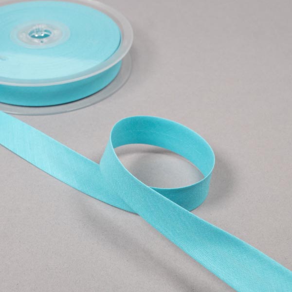 30MM CENTER FOLD POLYCOTTON BIAS 25M 1137 Turquoise