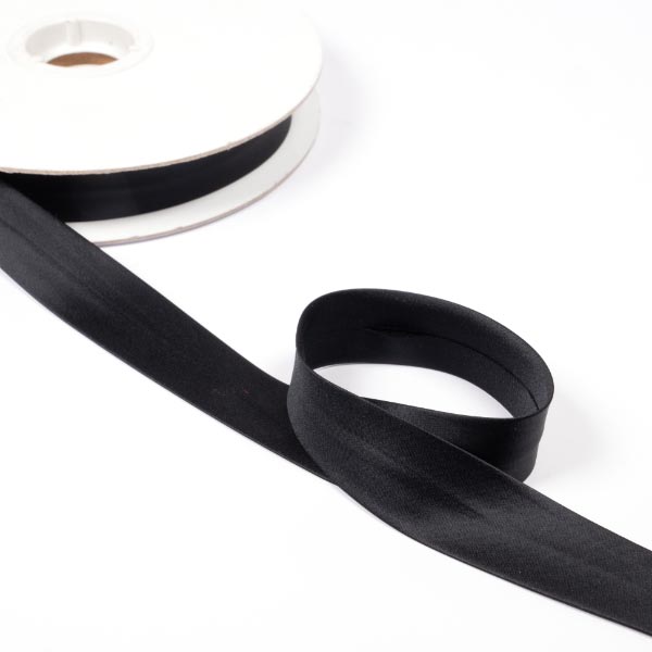 20mm Satin Look Stretch Bias reel of 20mts 1506 Black