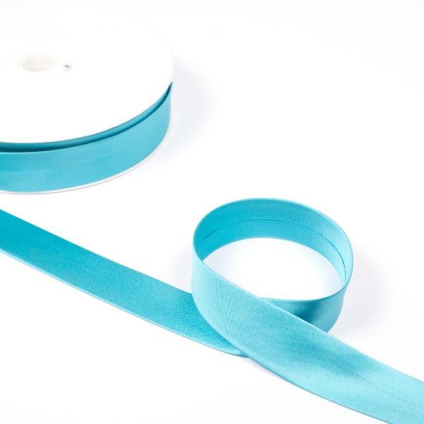 20mm Satin Look Stretch Bias reel of 20mts 6287 Turquoise