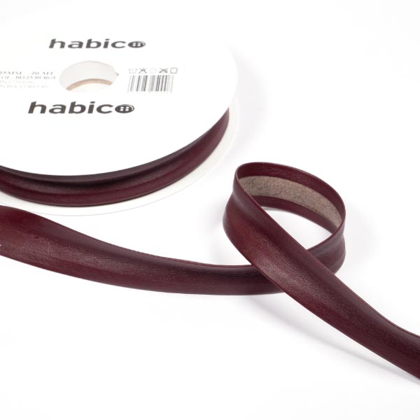 25MM IMITATION LEATHER BIAS 20M 430 Burgundy