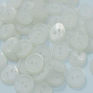 S ROUND 2 HOLE 11MM WHITE (50) 100019