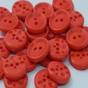 S ROUND RAISED EDGE 15MM RED (50) 110045