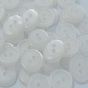 S ROUND 2 HOLE 14MM WHITE (50) 110049