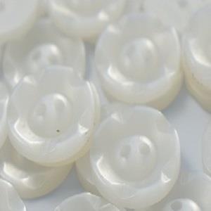 S ROUND DISHED EDGE 18MM WHITE (50) 130074