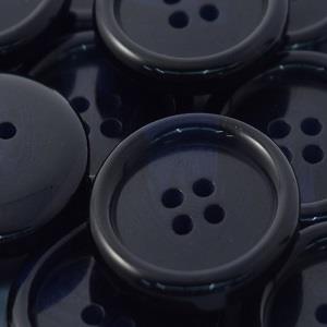 S ROUND RAISED EDGE 4 HOLE 25MM BLUE (50) 170493