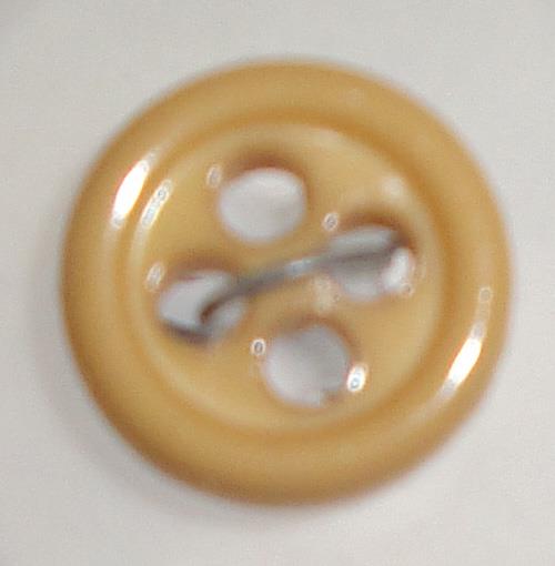 S ROUND RAISED EDGE 4 HOLE 9MM BEIGE (40) 170517