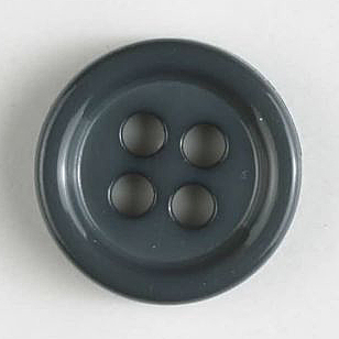 S ROUND RAISED EDGE 4 HOLE 11MM GREY (40) 181271