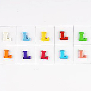 LETTER L 11MM MIXED COL (30) 181344