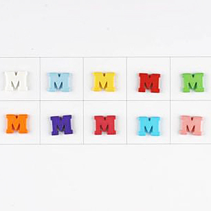 LETTER M 11MM MIXED COL (30) 181345