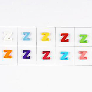 LETTER Z 11MM MIXED COL (30) 181358
