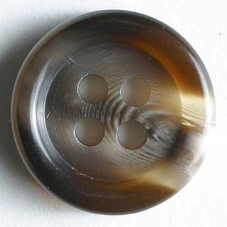 ROUND SUIT 4 HOLE 13MM BROWN (40) 190044