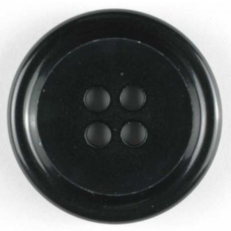 S ROUND SUIT 4 HOLE 15MM BLACK (40) 200117