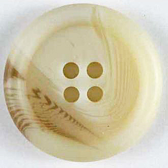 S FANCY ROUND 4 HOLE 15MM BEIGE (20) 201334