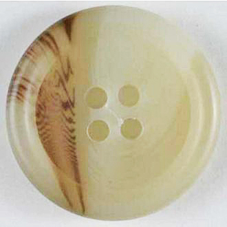 S FANCY ROUND 4 HOLE 15MM BEIGE (20) 201335