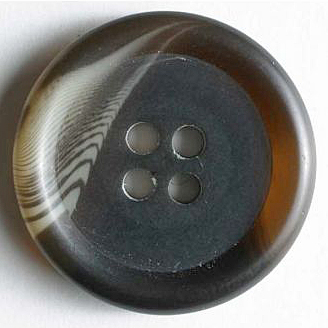 S FANCY ROUND 4 HOLE 15MM BROWN (20) 201338