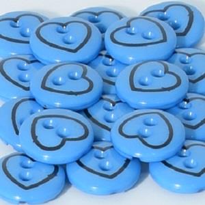 S CHILDREN & CRAFT HEART 13MM BLUE (20) 211627