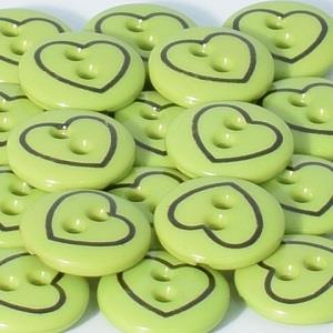 S CHILDREN & CRAFT HEART 13MM GREEN (20) 211628