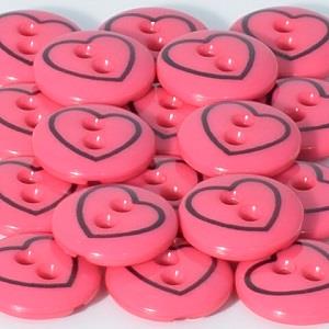 S CHILDREN & CRAFT HEART 13MM PINK (20) 211629
