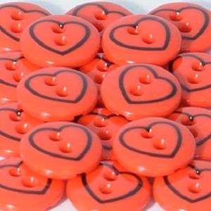 S CHILDREN & CRAFT HEART 13MM RED (20) 211630