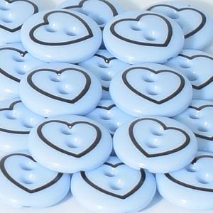 S CHILDREN & CRAFT HEART 13MM BLUE (20) 211633