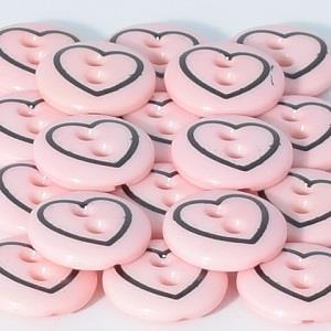 S CHILDREN & CRAFT HEART 13MM PINK (20) 211634
