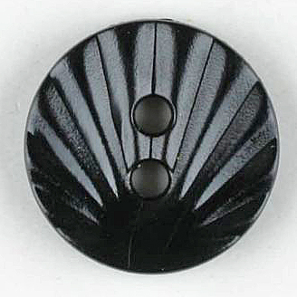 S SHELL EFFECT 2 HOLE 13MM BLACK (20) 211677