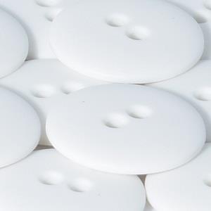ROUND PLAIN 2 HOLE 20MM WHITE (24) 219001