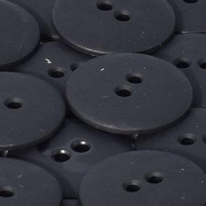 S ROUND PLAIN 2 HOLE 20MM BLACK (24) 219003