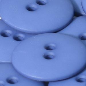 S ROUND PLAIN 2 HOLE 20MM BLUE (24) 219009