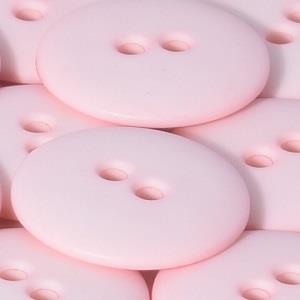 ROUND PLAIN 2 HOLE 20MM LIGHT PINK (24) 219018